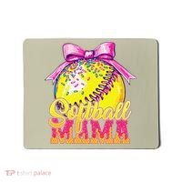 Softball Mama Ice Cream Drip Cheer Mom Game Day Mothers Day Mousepad thumb 0
