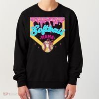 Softball Mama Ice Cream Drip Cheer Mom Game Day Mothers Day Women's Sweatshirt thumb 0