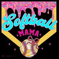 Softball Mama Ice Cream Drip Cheer Mom Game Day Mothers Day Coffee Mug thumb 5