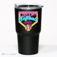 Softball Mama Ice Cream Drip Cheer Mom Game Day Mothers Day Tumbler thumb 0