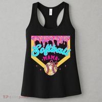 Softball Mama Ice Cream Drip Cheer Mom Game Day Mothers Day Women's Tank Top thumb 3