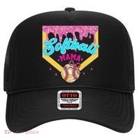 Softball Mama Ice Cream Drip Cheer Mom Game Day Mothers Day Hat thumb 0