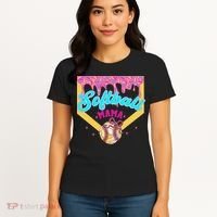 Softball Mama Ice Cream Drip Cheer Mom Game Day Mothers Day Women's T-Shirt thumb 4