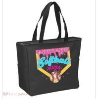 Softball Mama Ice Cream Drip Cheer Mom Game Day Mothers Day Tote Bag thumb 2