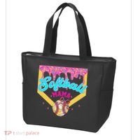 Softball Mama Ice Cream Drip Cheer Mom Game Day Mothers Day Tote Bag thumb 3