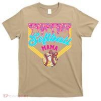 Softball Mama Ice Cream Drip Cheer Mom Game Day Mothers Day T-Shirt thumb 0