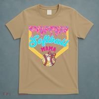 Softball Mama Ice Cream Drip Cheer Mom Game Day Mothers Day T-Shirt thumb 5
