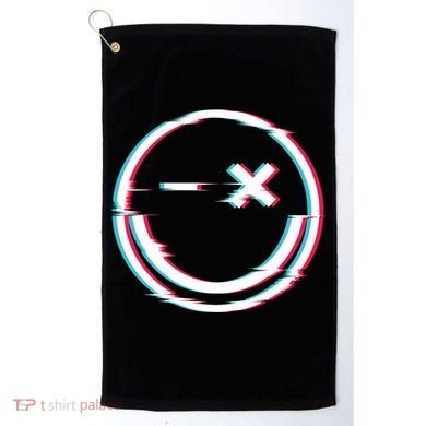Smile Glitch Golf Towel