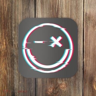 Smile Glitch Coaster