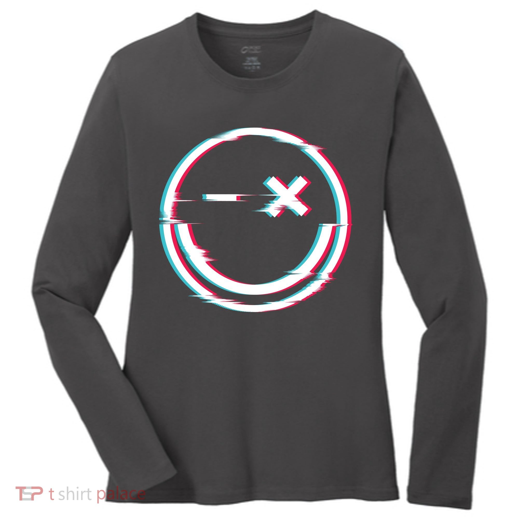 Smile Glitch Women's Long Sleeve Shirt