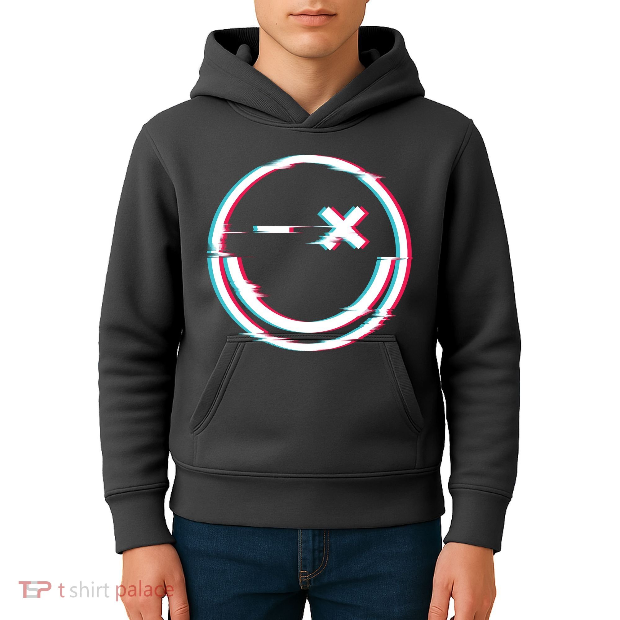 Smile Glitch Kids Hoodie