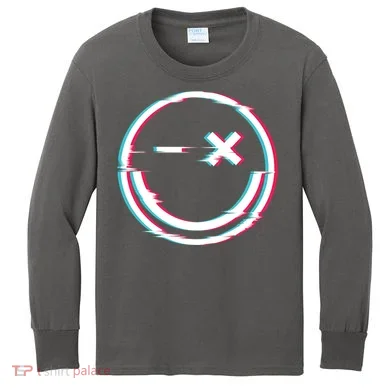 Smile Glitch Kids Long Sleeve Shirt
