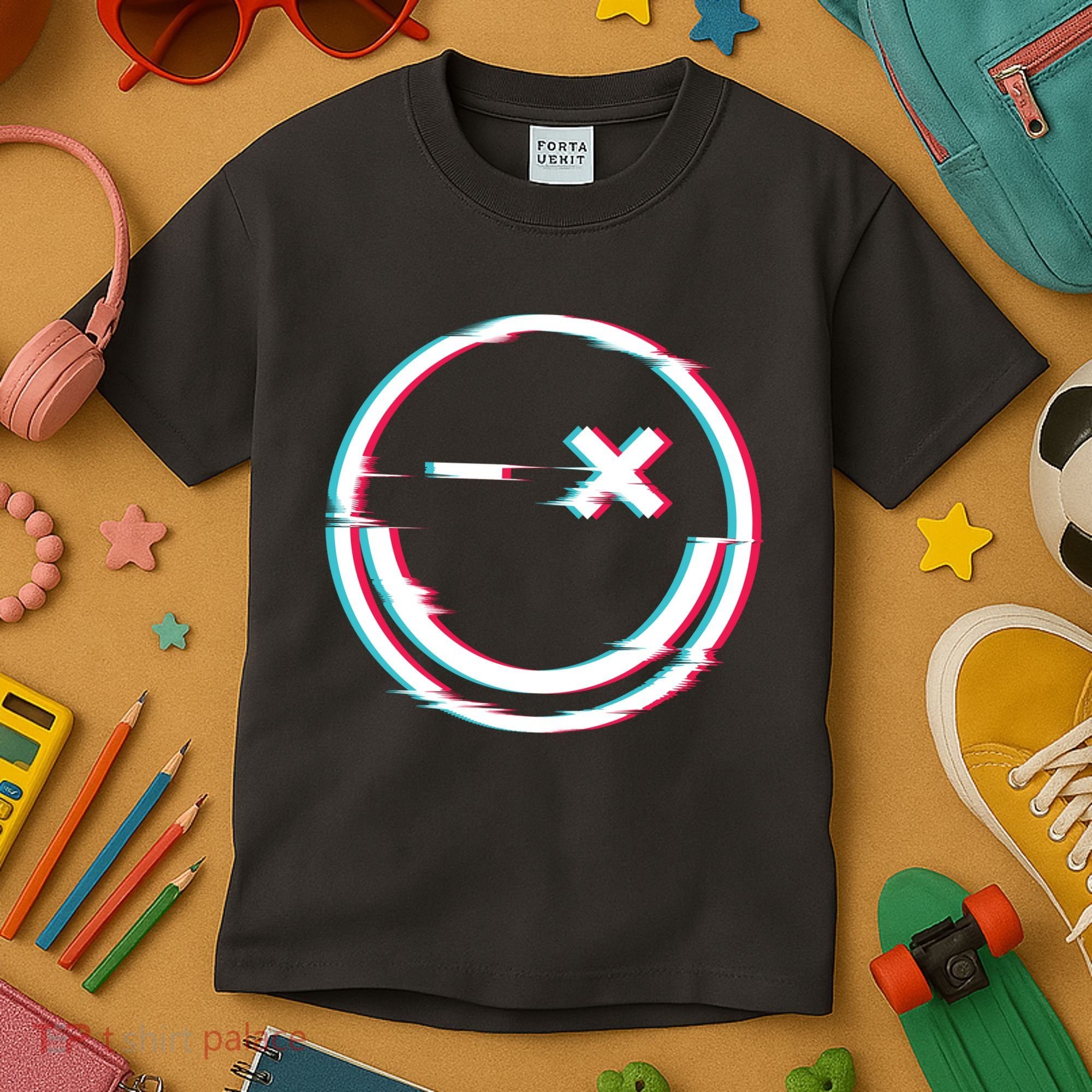 Smile Glitch Kids T-Shirt