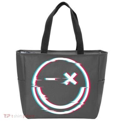 Smile Glitch Tote Bag