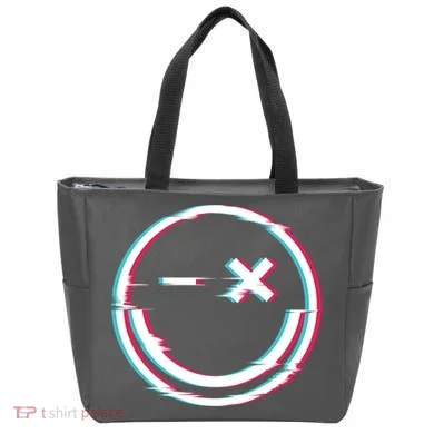 Smile Glitch Tote Bag