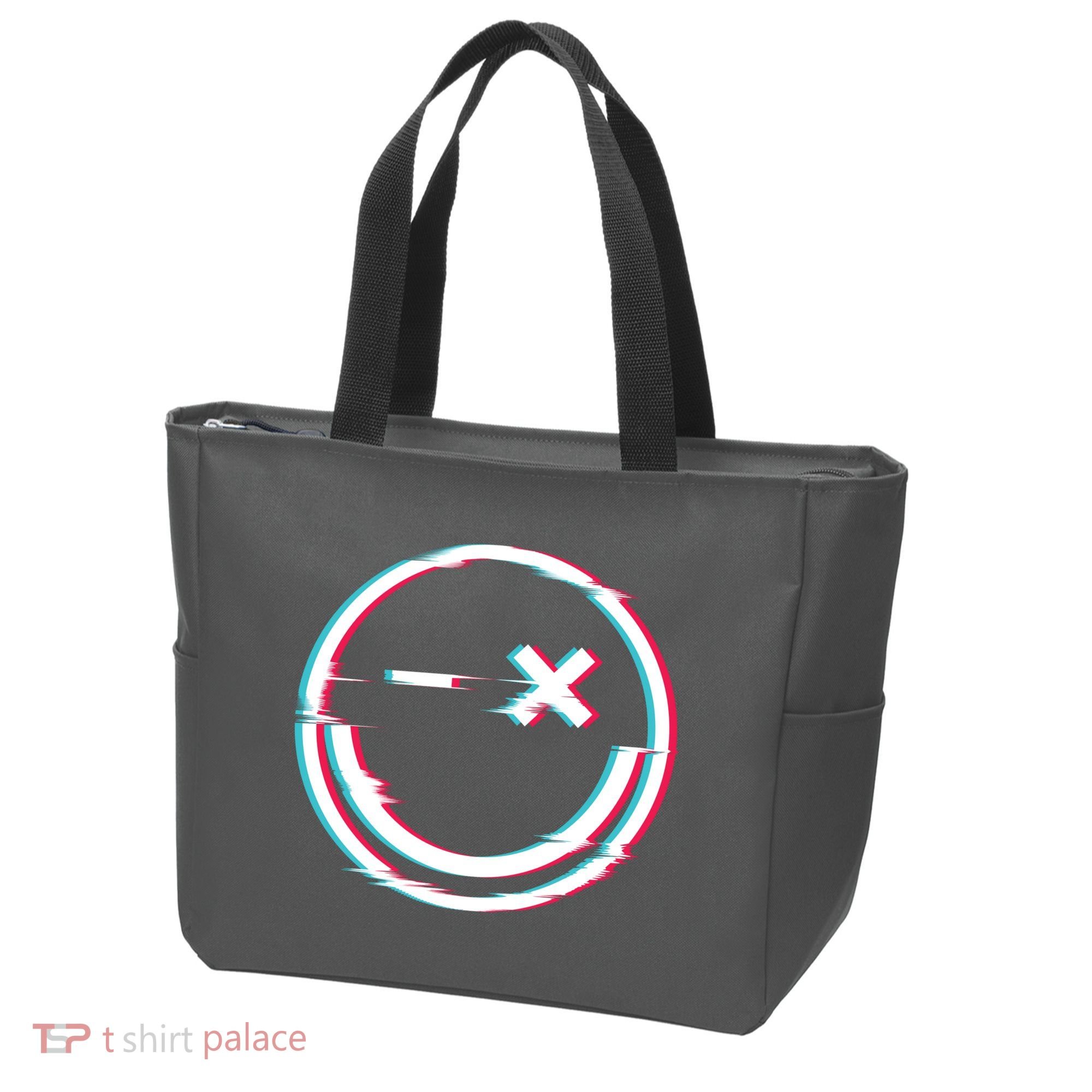 Smile Glitch Tote Bag