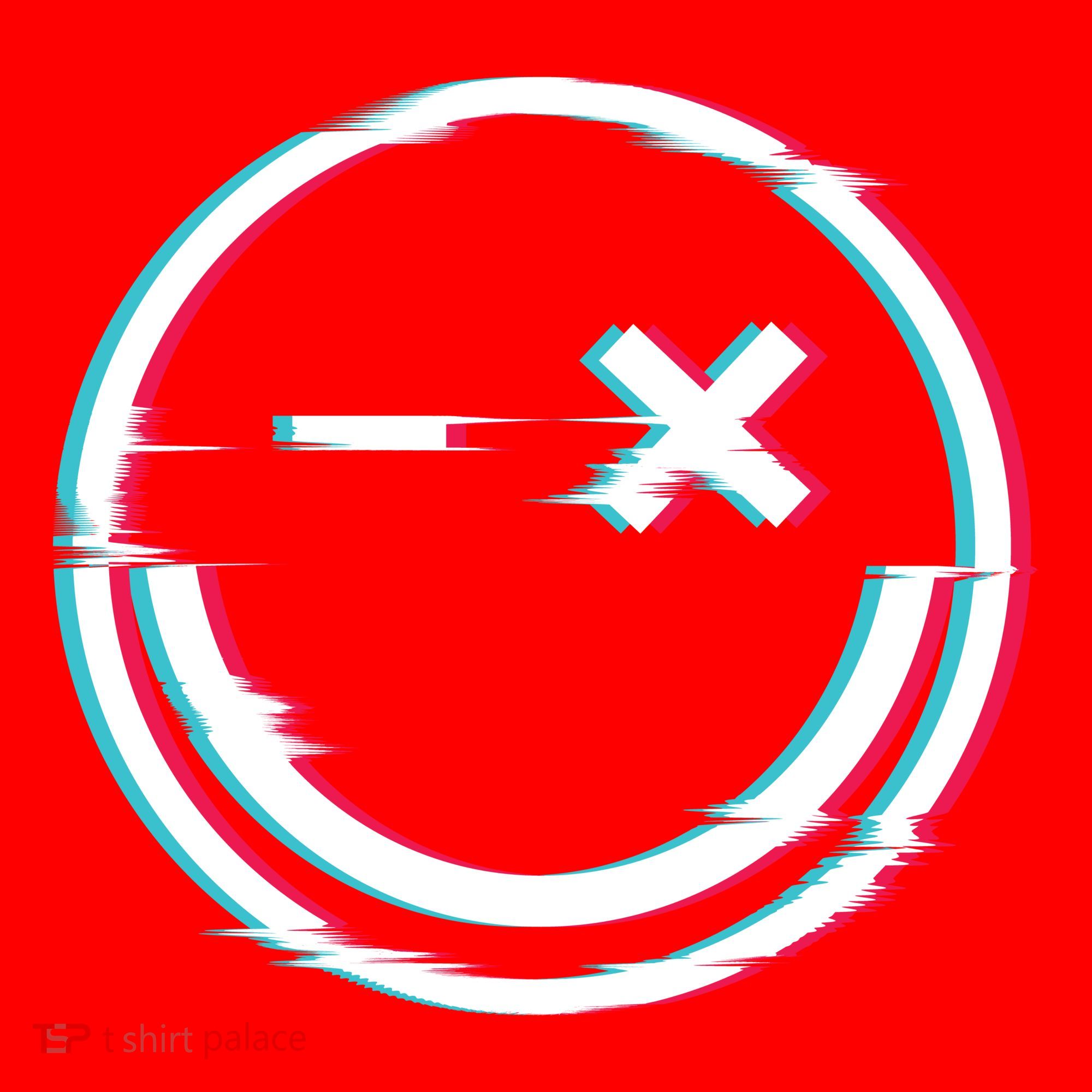 Smile Glitch Santa Hat