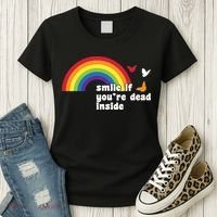Smile If You're Dead Inside Women's T-Shirt thumb 3