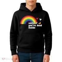 Smile If You're Dead Inside Kids Hoodie thumb 4