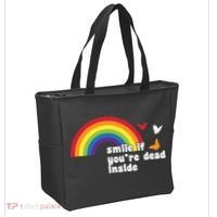 Smile If You're Dead Inside Tote Bag thumb 2