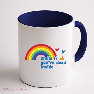Smile If You're Dead Inside Coffee Mug back