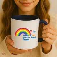Smile If You're Dead Inside Coffee Mug thumb 3