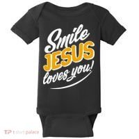 Smile Jesus Loves You!  Baby Bodysuit thumb 0