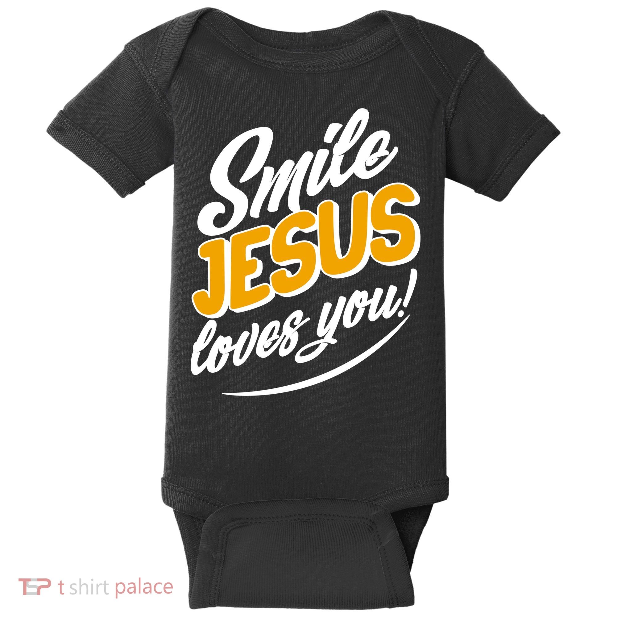 Smile Jesus Loves You!  Baby Bodysuit