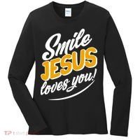 Smile Jesus Loves You!  Women's Long Sleeve Shirt thumb 0