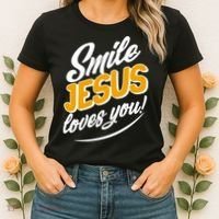 Smile Jesus Loves You!  Women's T-Shirt thumb 2