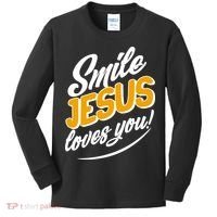 Smile Jesus Loves You!  Kids Long Sleeve Shirt thumb 0
