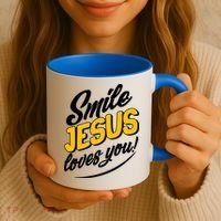 Smile Jesus Loves You!  Coffee Mug thumb 3