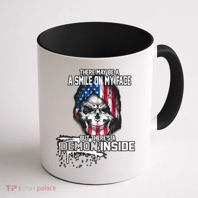 Smile On My Face Demon Inside Coffee Mug back