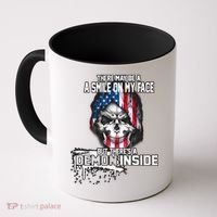 Smile On My Face Demon Inside Coffee Mug thumb 0