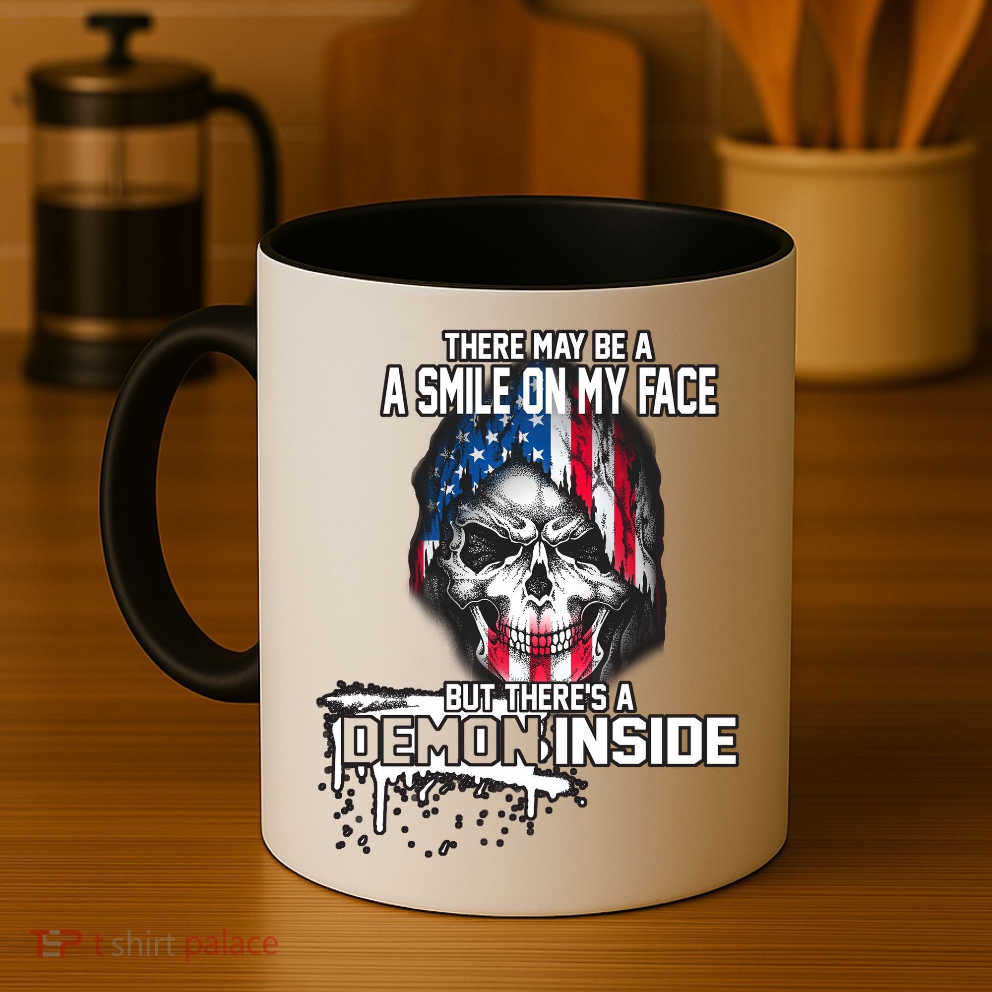 Smile On My Face Demon Inside Coffee Mug