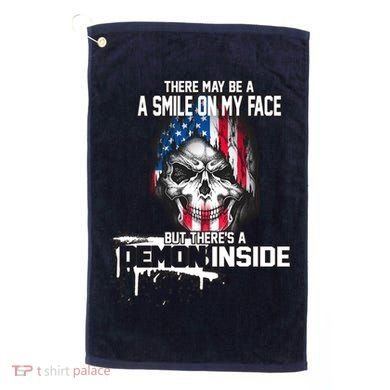 Smile On My Face Demon Inside Golf Towel