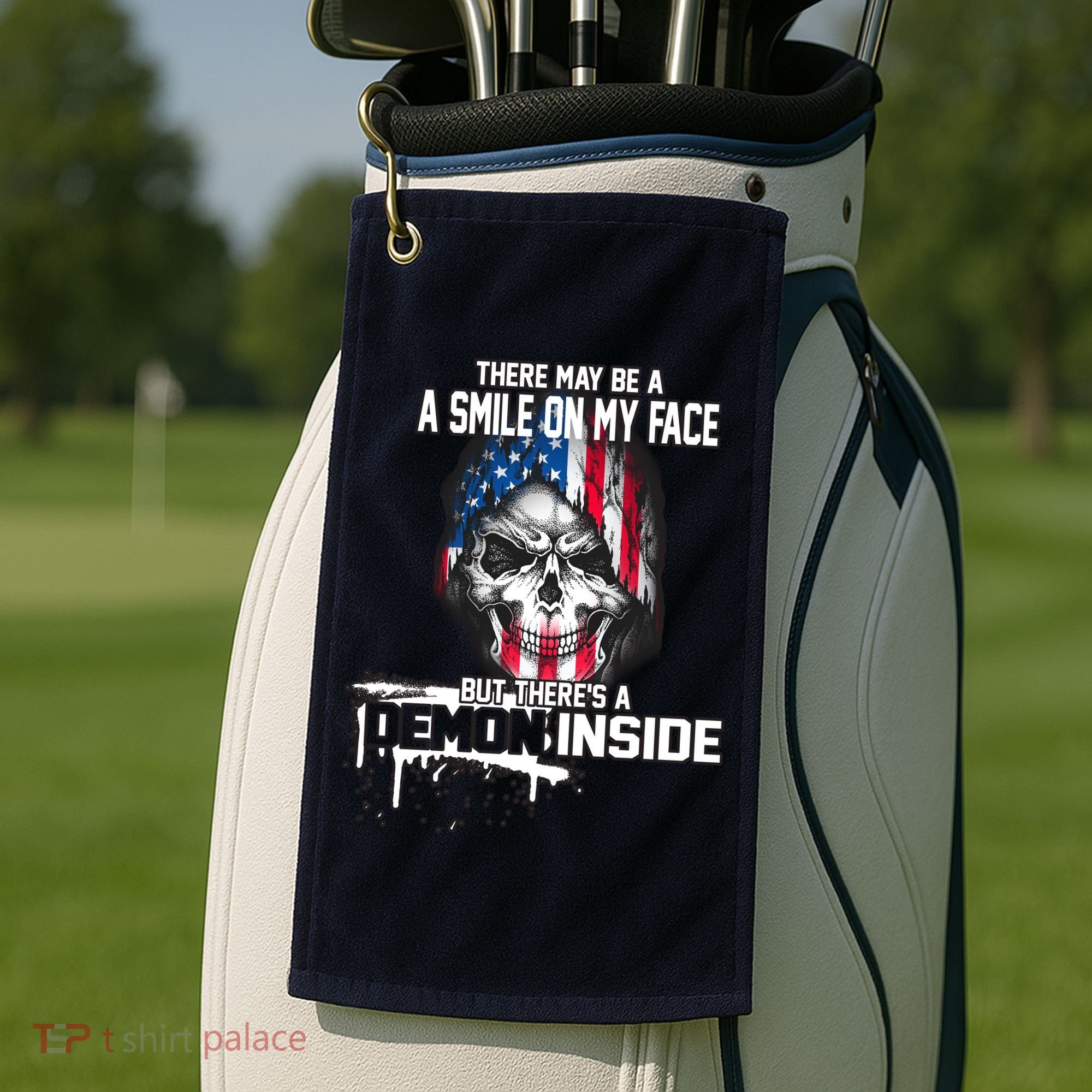 Smile On My Face Demon Inside Golf Towel