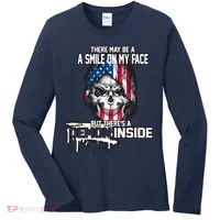 Smile On My Face Demon Inside Women's Long Sleeve Shirt thumb 0