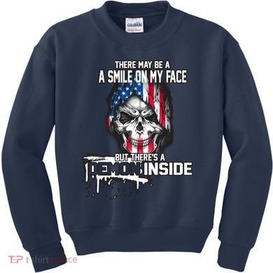 Smile On My Face Demon Inside Kids Sweatshirt