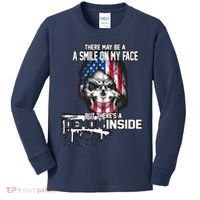 Smile On My Face Demon Inside Kids Long Sleeve Shirt thumb 0