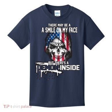 Smile On My Face Demon Inside Kids T-Shirt