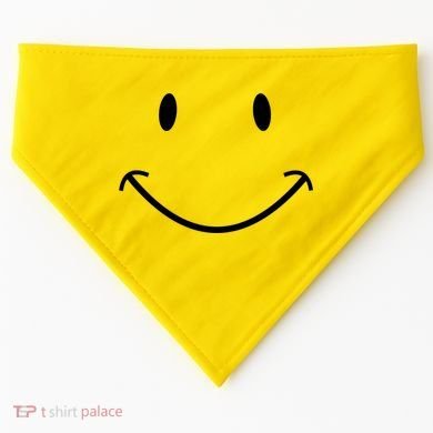 Smiley Face USA-Made Doggie Bandana