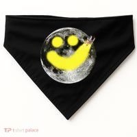 Smiley Face Happy Moon  USA-Made Doggie Bandana thumb 0