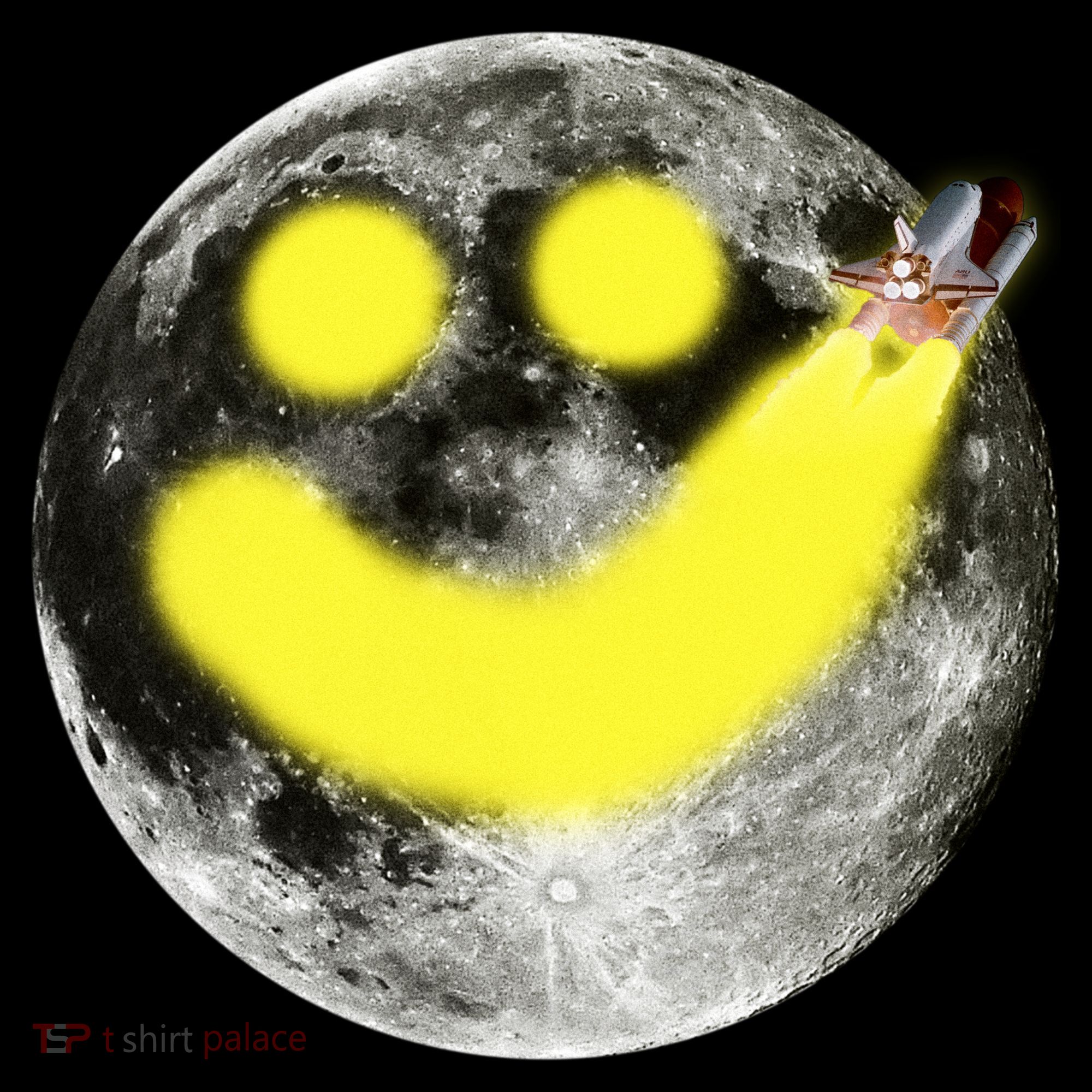 Smiley Face Happy Moon  USA-Made Doggie Bandana