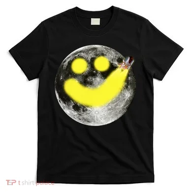 Smiley Face Happy Moon  T-Shirt