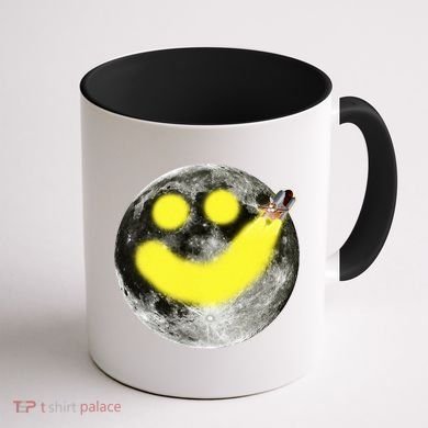 Smiley Face Happy Moon  Coffee Mug back
