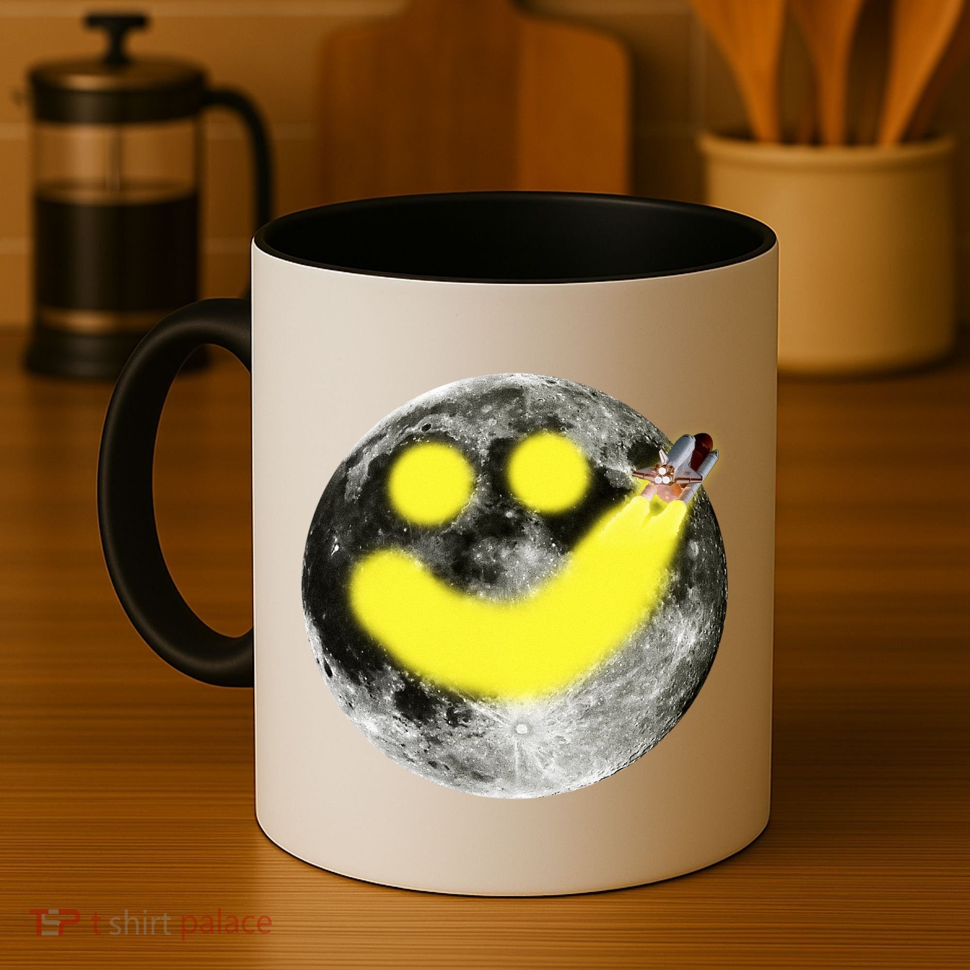 Smiley Face Happy Moon  Coffee Mug