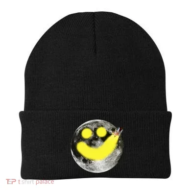 Smiley Face Happy Moon Beanie