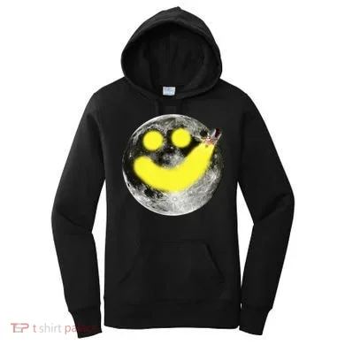 Smiley Face Happy Moon Women's Hoodie