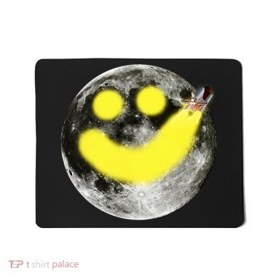 Smiley Face Happy Moon  Mousepad